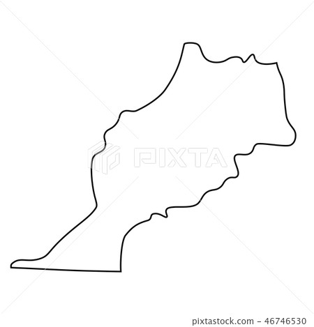 map of Morocco - outline 46746530
