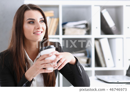 Business woman at workplace in office portrait 46746973
