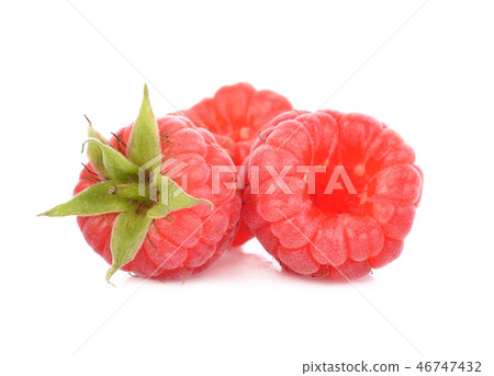 Raspberries isolated on white background 46747432