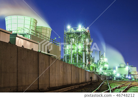 Factory night view Plant light up Kawasaki Factory night view Plant light up Kawasaki 46748212