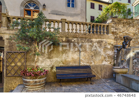 street in old village Castellina in Chianti street in old village Castellina in Chianti 46748648