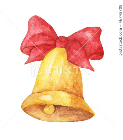 watercolor christmas bells