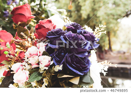 Beautiful rose of artificial flowers Beautiful rose of artificial flowers 46749895