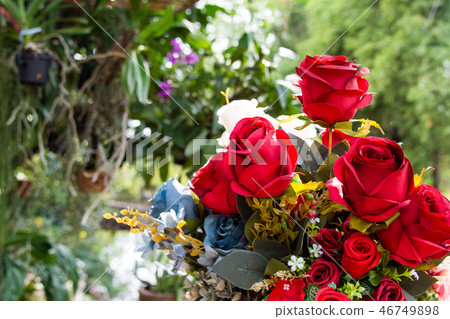 Beautiful rose of artificial flowers Beautiful rose of artificial flowers 46749898