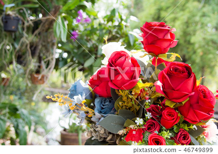 Beautiful rose of artificial flowers Beautiful rose of artificial flowers 46749899