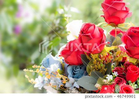 Beautiful rose of artificial flowers 46749901