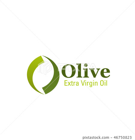 Olive oil letter O vector isolated icon Olive oil letter O vector isolated icon 46750823