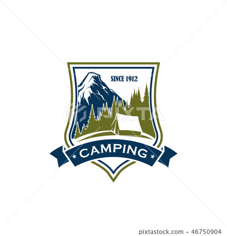 Camping activity vector sign Camping activity vector sign 46750904