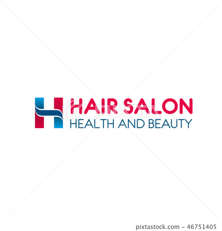 Hair salon H letter vector icon for hairdresser 46751405