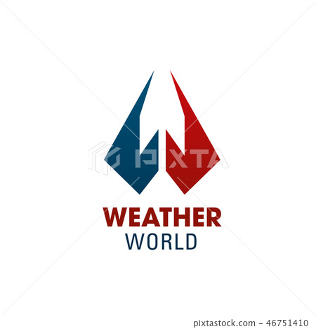 W letter vector icon for weather world 46751410