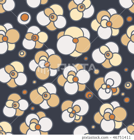 Seamless floral pattern with creamy flowers Seamless floral pattern with creamy flowers 46751411