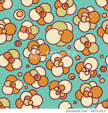 Seamless floral pattern with creamy flowers Seamless floral pattern with creamy flowers 46751413