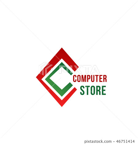 C letter vector icon for computer store C letter vector icon for computer store 46751414