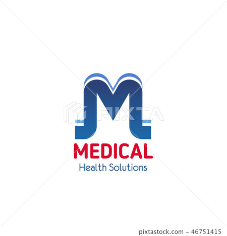 M letter vector icon for medical solutions M letter vector icon for medical solutions 46751415