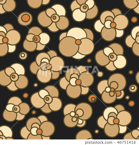 Seamless floral pattern with creamy flowers Seamless floral pattern with creamy flowers 46751418