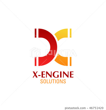 X letter vector icon for engine solutions X letter vector icon for engine solutions 46751420