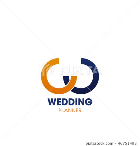 Wedding planner emblem for business card design 46751498