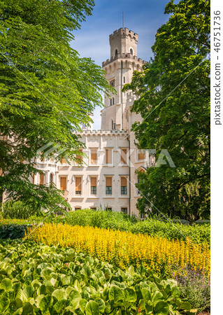 Chateau Hluboka with a beautiful park. 46751736