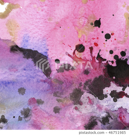 Abstract watercolor paper splash shapes isolated drawing. Illustration aquarelle for background. 46751985