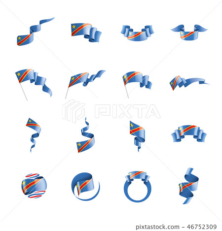 Democratic Republic of the Congo flag, vector illustration on a white background Democratic Republic of the Congo flag, vector illustration on a white background 46752309