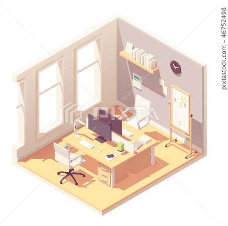 Vector isometric office room interior - Stock Illustration [46752498 ...