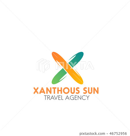 Travel agency Xanthous sun emblem Travel agency Xanthous sun emblem 46752956
