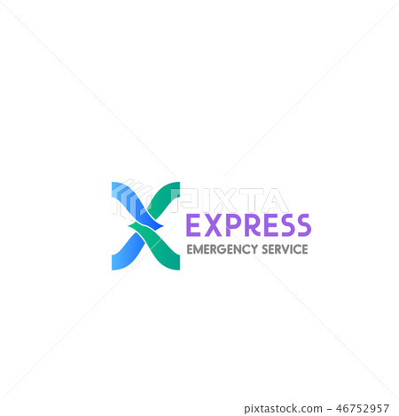 Emergency service vector sign 46752957