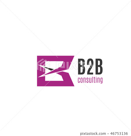 B2B Business Consulting Vector Letter B Icon - Stock Illustration ...