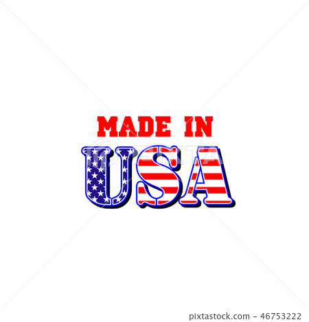 Made in USA vector American flag icon 46753222