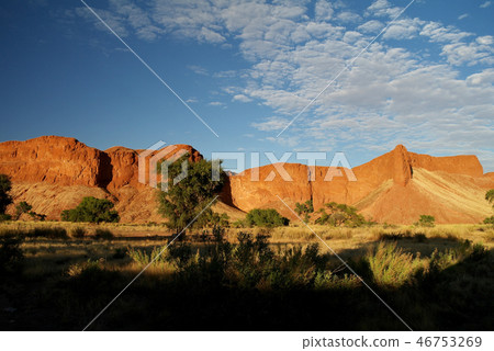 Petrified dunes at the sunset 46753269