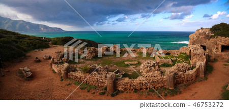 Ruin of old mausoleum in Tipasa, Algeria Ruin of old mausoleum in Tipasa, Algeria 46753272