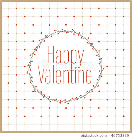 Happy Valentine Day with modern floral style card. Happy Valentine Day with modern floral style card. 46753829