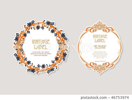 Set of face and back labels for products. - Stock Illustration ...