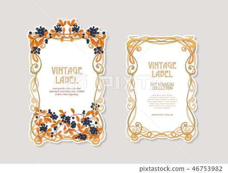 Set of face and back labels for products. - Stock Illustration ...
