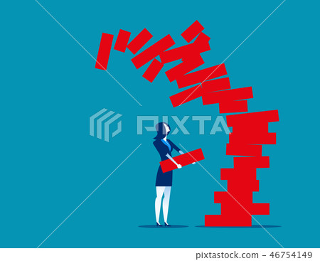 Woman with planning risk and strategy Woman with planning risk and strategy 46754149