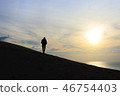 Sky and sea and silhouette 46754403