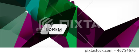 Mosaic triangular low poly style abstract geometric background. Polygonal vector. Abstract white 46754676