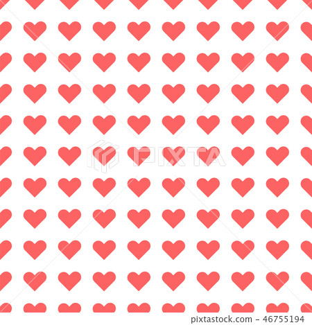 Pink heart pattern on white background Pink heart pattern on white background 46755194