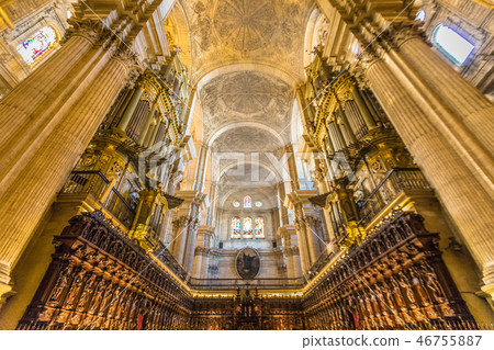 Inside Malaga Cathedral Inside Malaga Cathedral 46755887