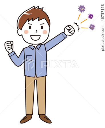 男子抗擊病毒 46757138