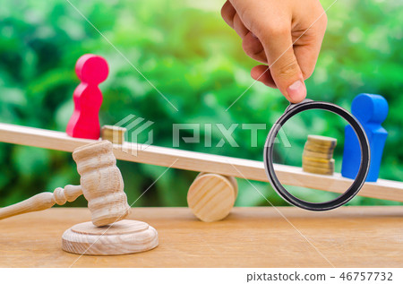 wooden figures of a man and a woman stand 46757732