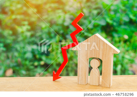 a decline in property prices. population decline. 46758296