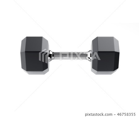 3D rendering of a dumbbell for sports. Bodybuilding equipment 46758355