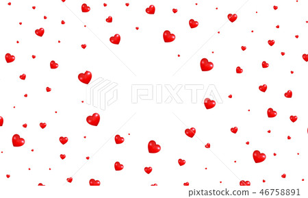 Valentine hearts background. Shiny flying red hearts. Valentine's Day background Valentine hearts background. Shiny flying red hearts. Valentine's Day background 46758891