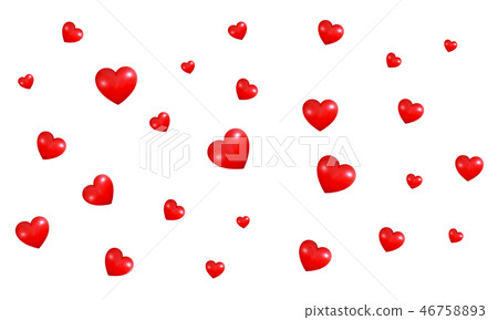 Hearts background. Shiny flying Valentine red hearts. Valentine's Day background Hearts background. Shiny flying Valentine red hearts. Valentine's Day background 46758893