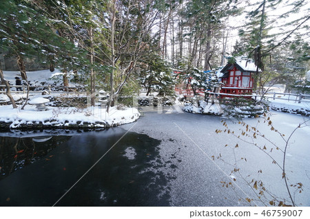 札幌白石神社池塘和本滕神社 札幌白石神社池塘和本滕神社 46759007