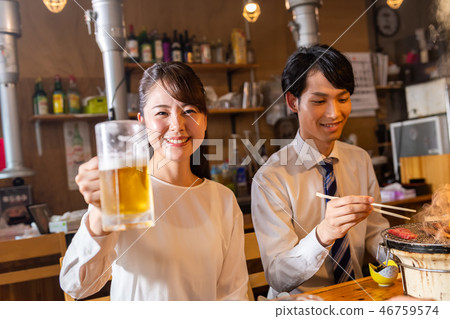 Businessman, summer, toast, yakiniku, tavern Businessman, summer, toast, yakiniku, tavern 46759574
