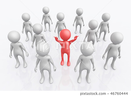 Group of 3D figures 46760444