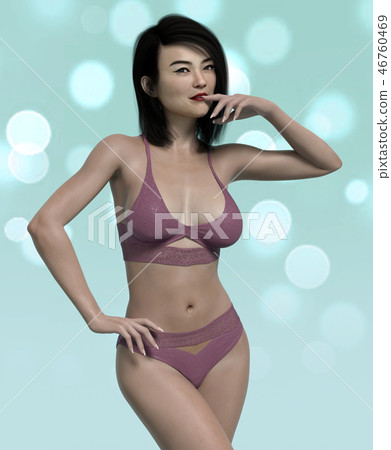 Beautiful woman in sexy lingerie 46760469
