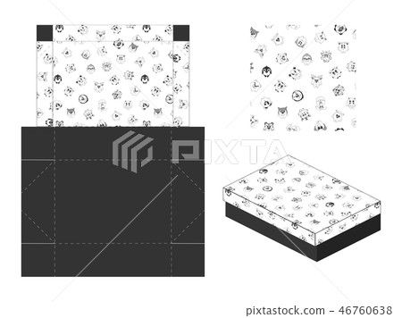 Template paper gift package. 46760638